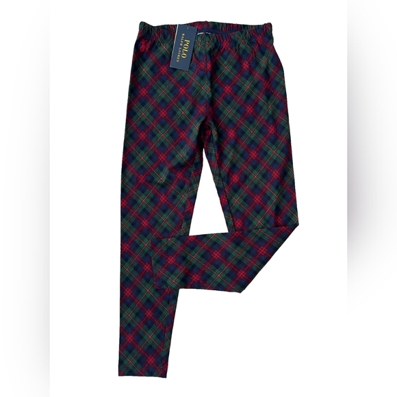 NWT Polo Ralph Lauren Stretchy Plaid leggings 12-14years - Picture 2 of 5